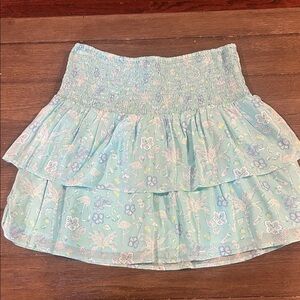 Vineyard Vines Light Blue Floral Mini Skirt